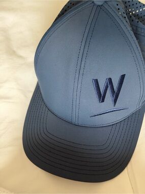 Men's Blue Embroidered W Performance Trucker Hat